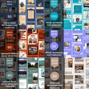 3500+ Editable Social Media Templates Mega Bundle (Canva)